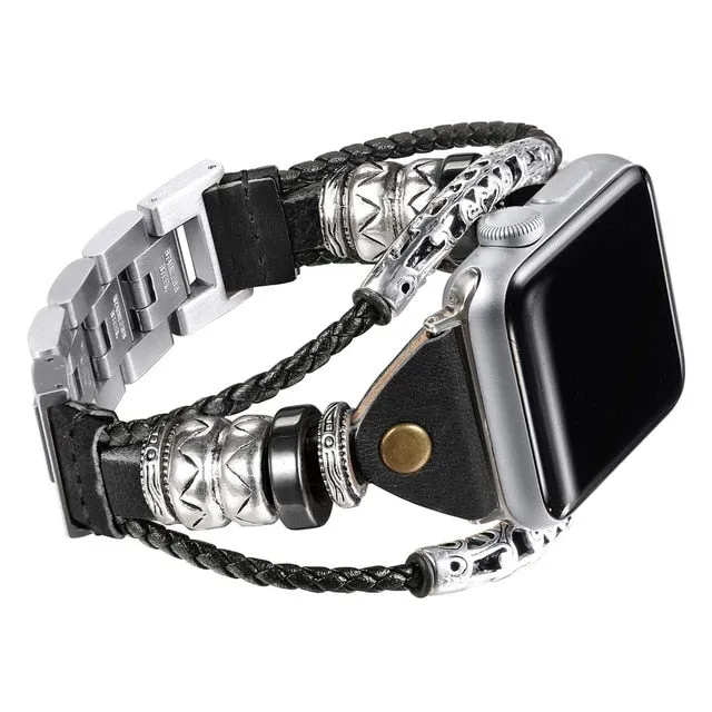 Gothic Victorian Style Apple Watch Leather Bands