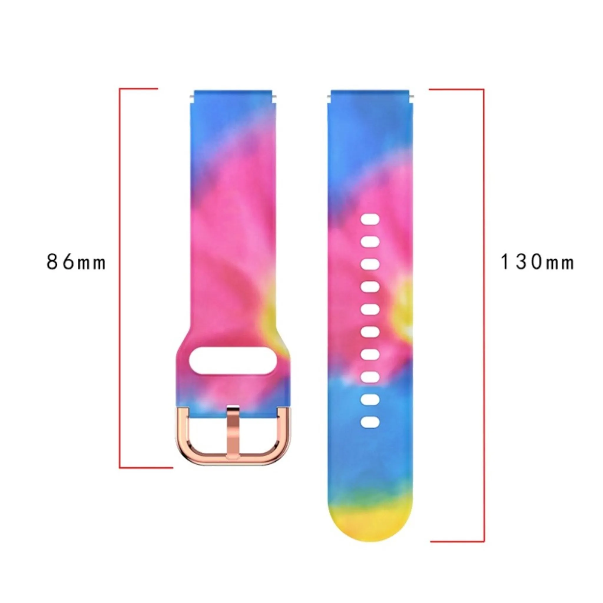 Haylou SmartWatch LS01 unique pattern silicone watch strap - Candy Color