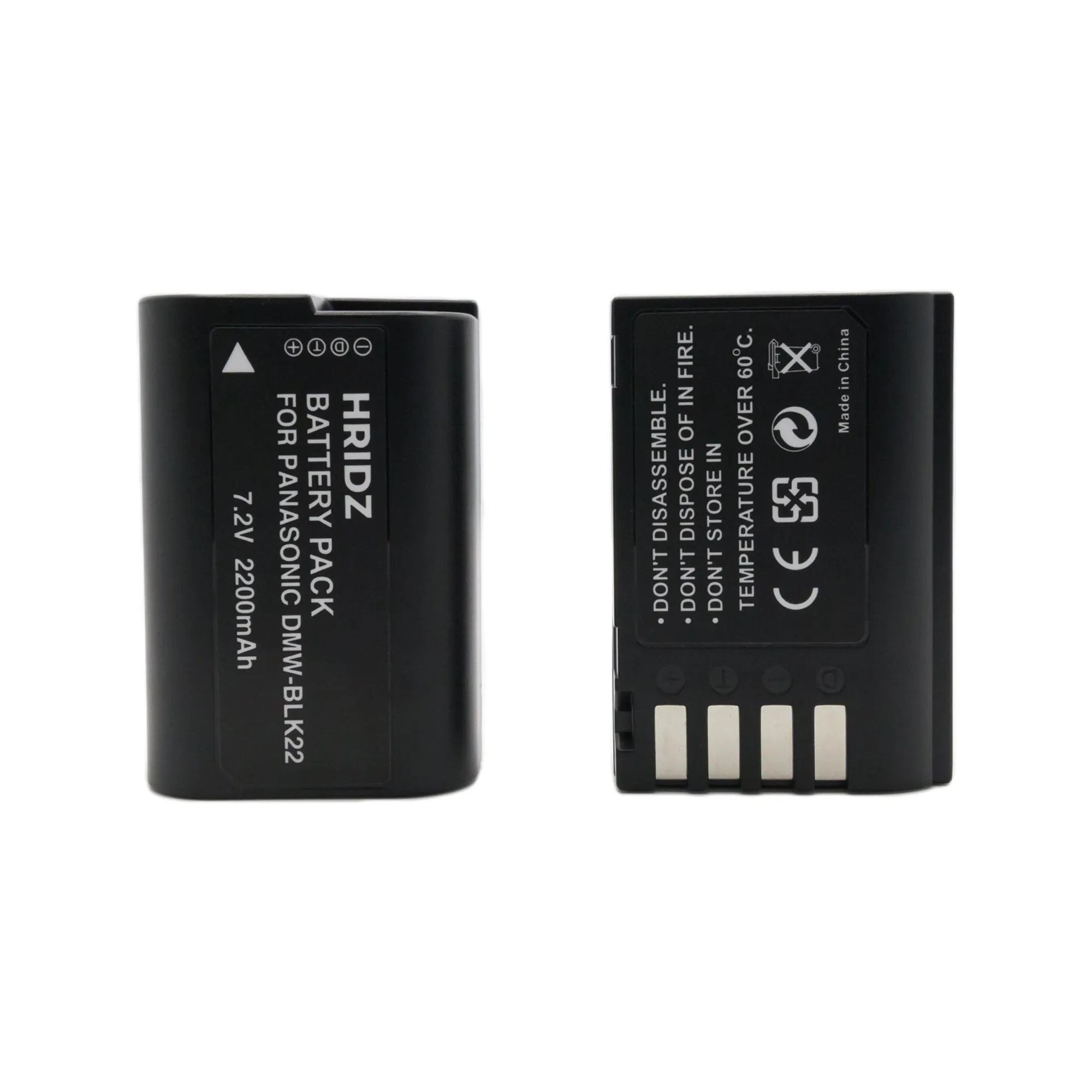 Hridz BLK22 Battery and Dual charger for Panasonic DMW-BLK22 LUMIX DSLR