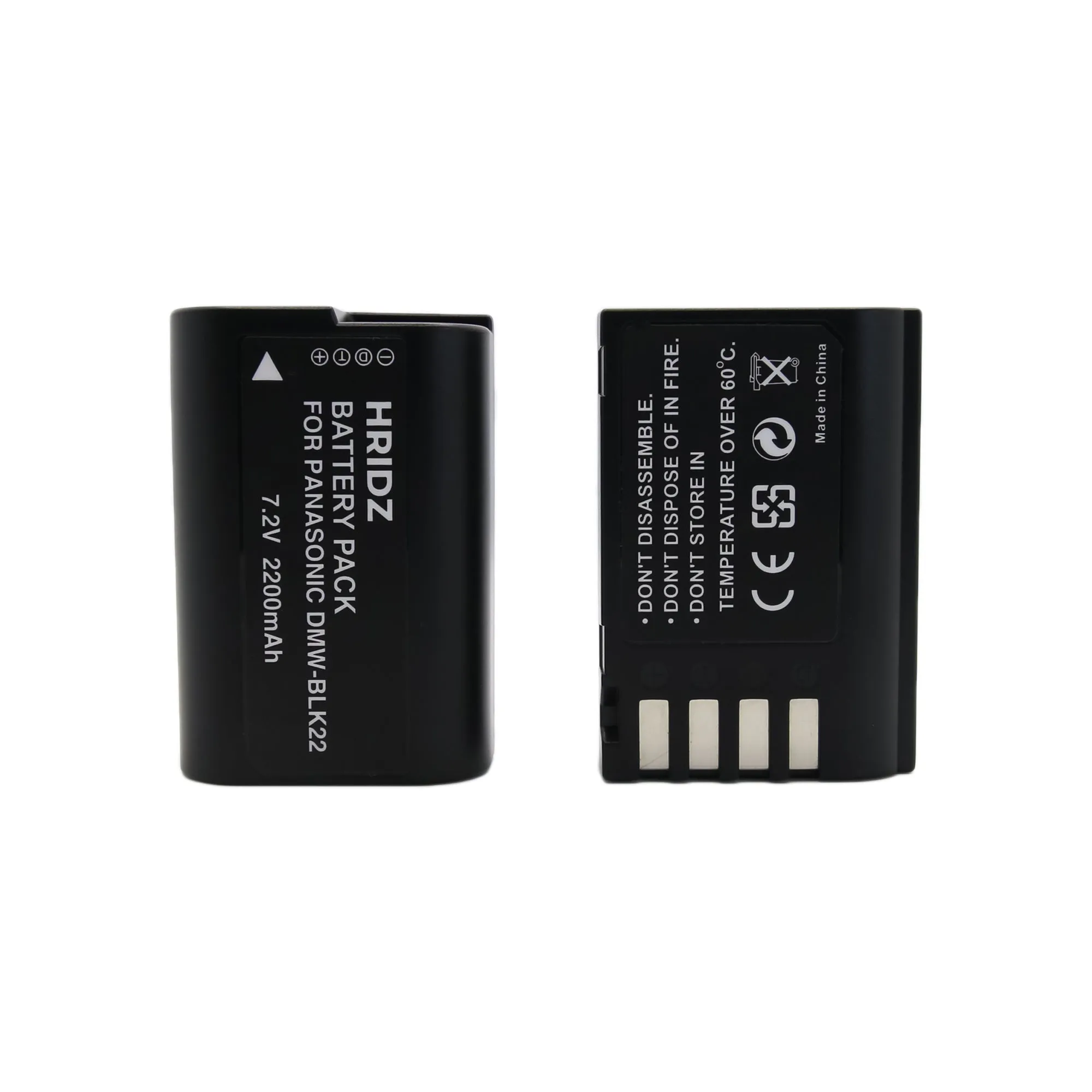 Hridz BLK22 Battery and Dual charger for Panasonic DMW-BLK22 LUMIX DSLR