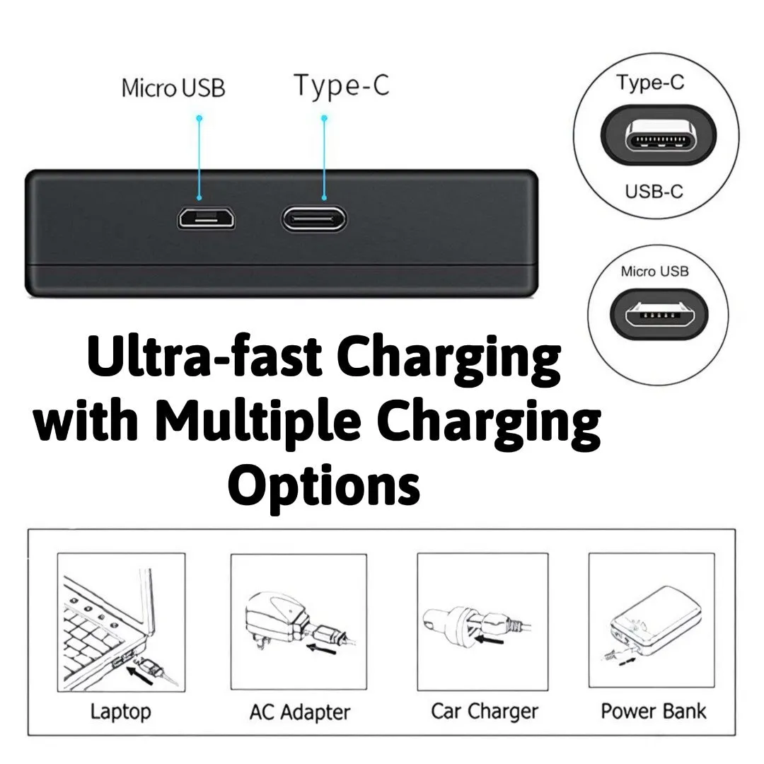 Hridz EN-EL15 Battery Pack for Nikon Z8 Z6 Z7 D780 D500 D600 D610 D750 D800 D810 D850