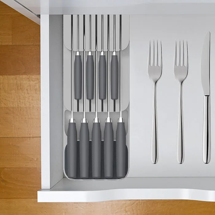 In-Drawer Knife Organiser Kitchen Knife Holder Storage for 9 Knives