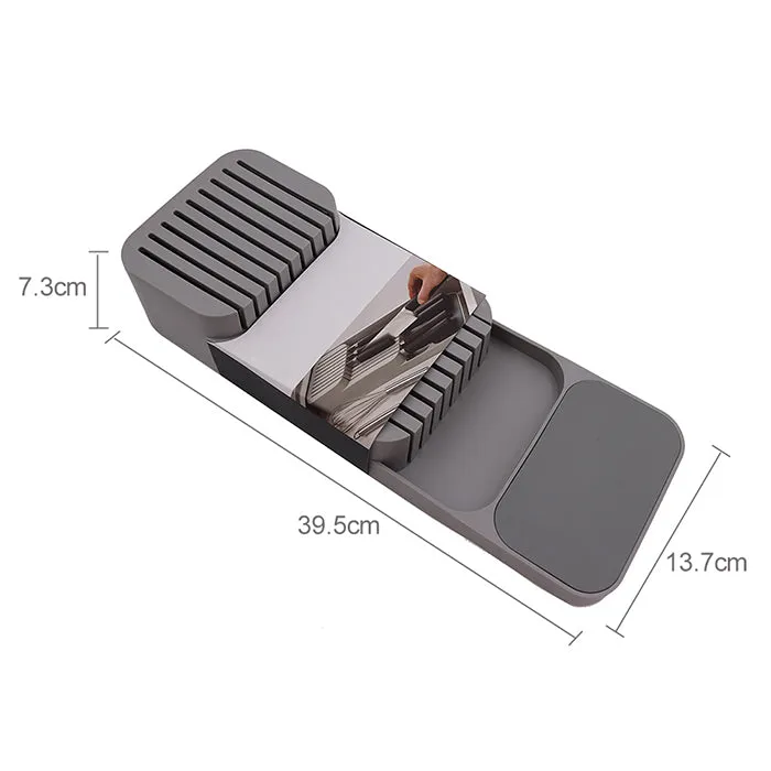 In-Drawer Knife Organiser Kitchen Knife Holder Storage for 9 Knives