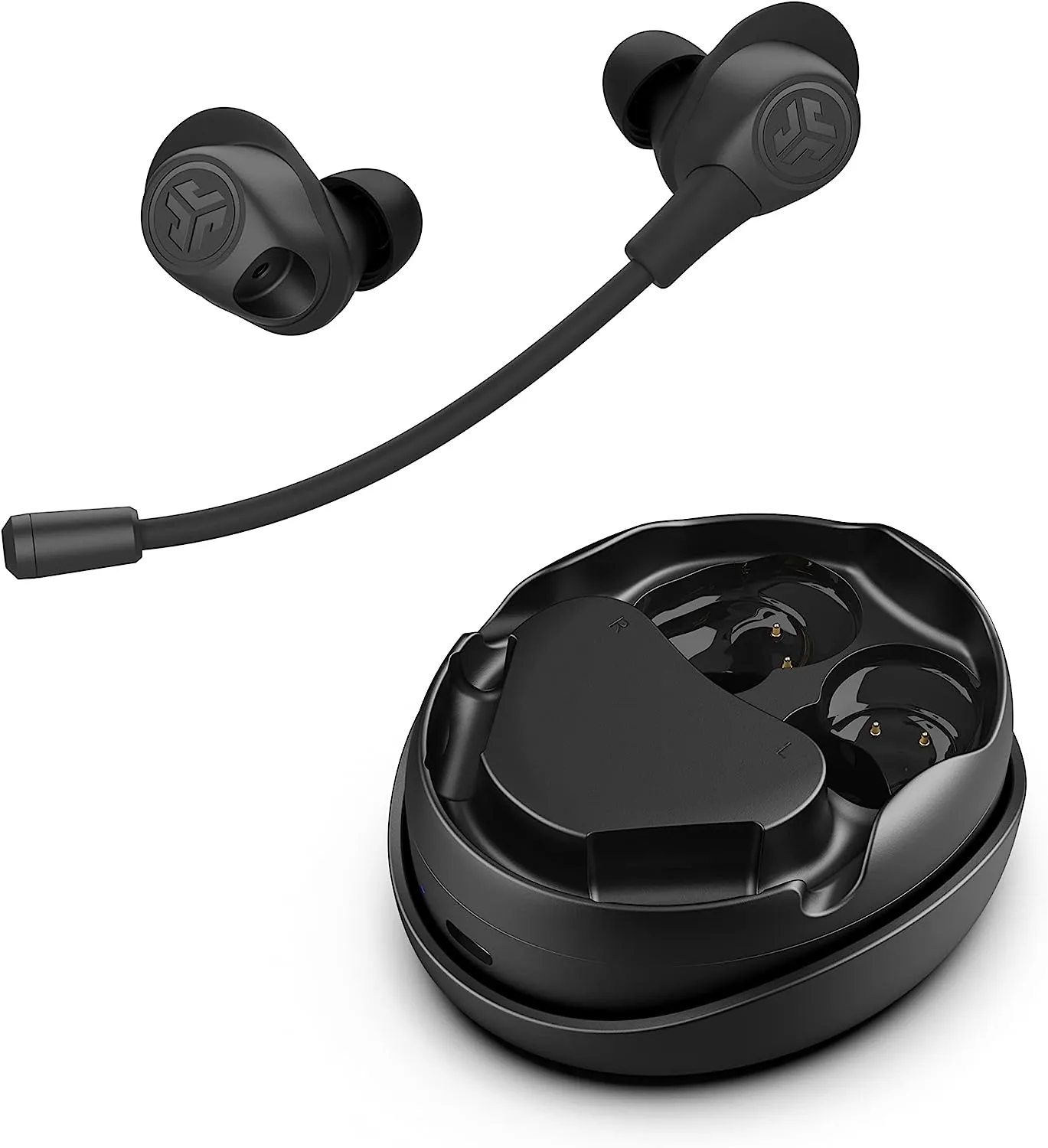 JLab Work Buds True Wireless In-Ear Headset with Boom Mic - Black