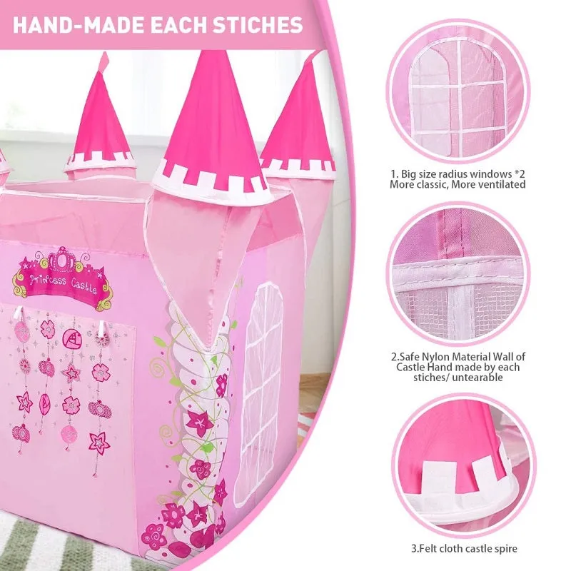 Kids Princess Castle Tent Play Toy Folding Indoor Outdoor Game Playhouse Toys