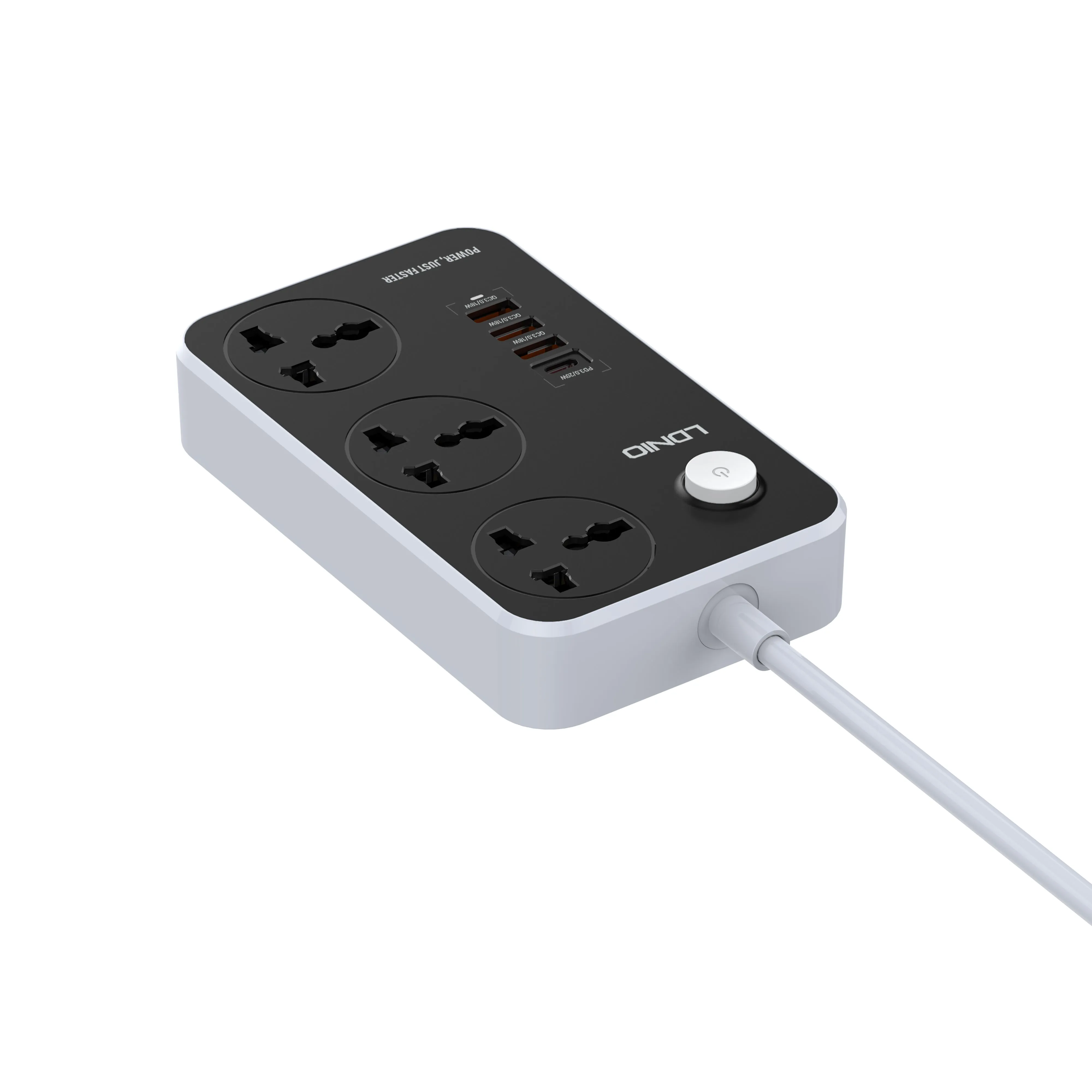 LDNIO Super Fast Charging Power Strip With 3 USB Ports and Type-C Port