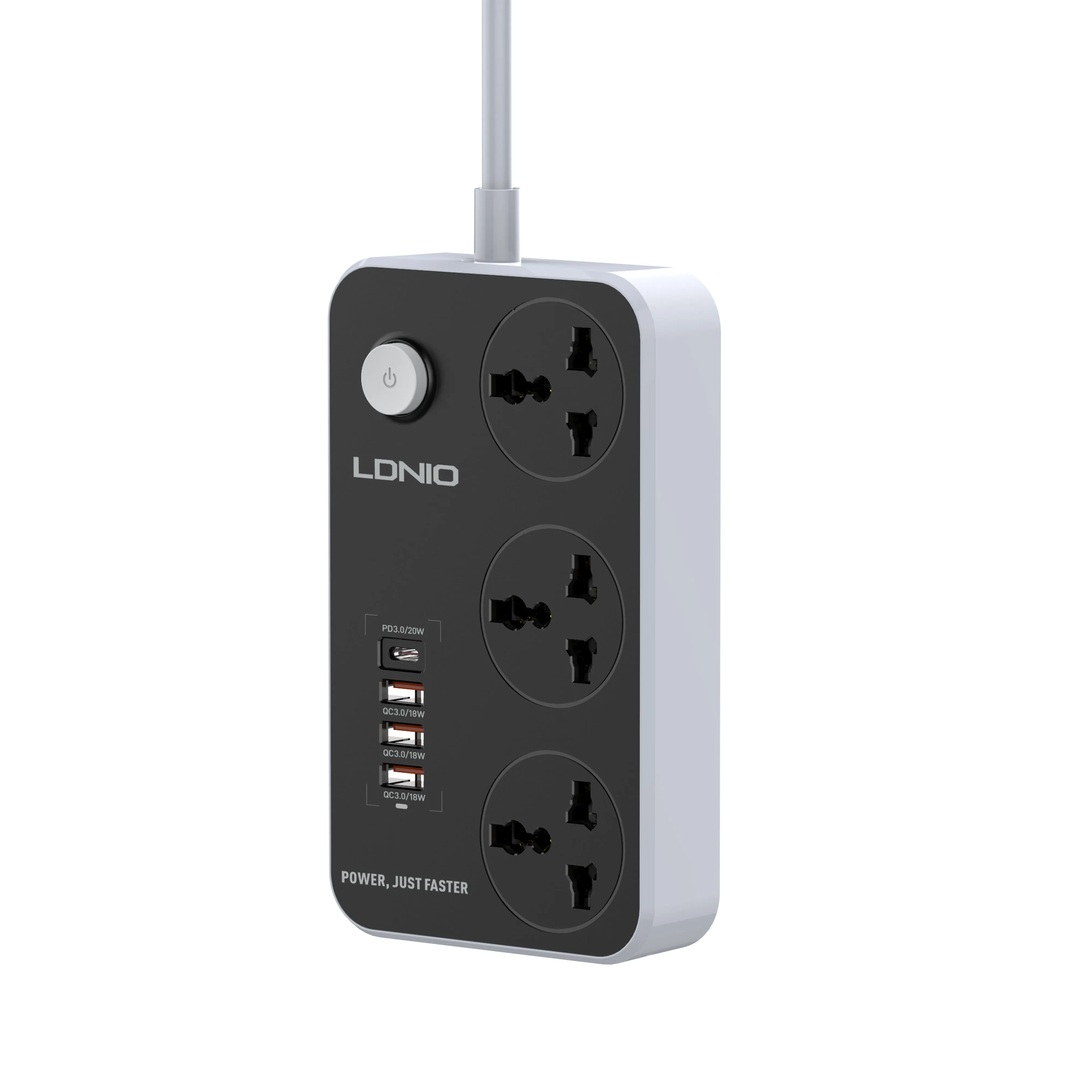 LDNIO Super Fast Charging Power Strip With 3 USB Ports and Type-C Port