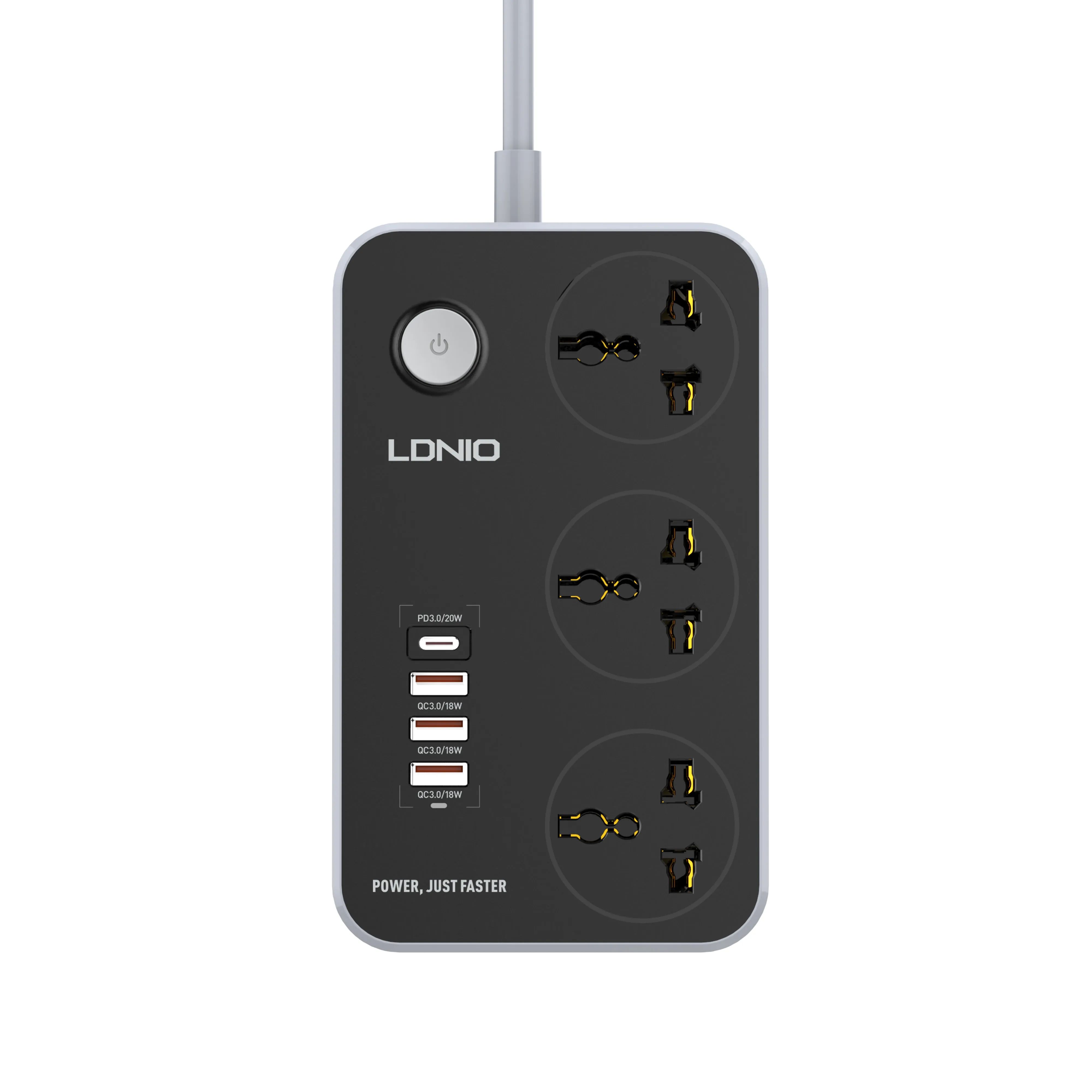 LDNIO Super Fast Charging Power Strip With 3 USB Ports and Type-C Port