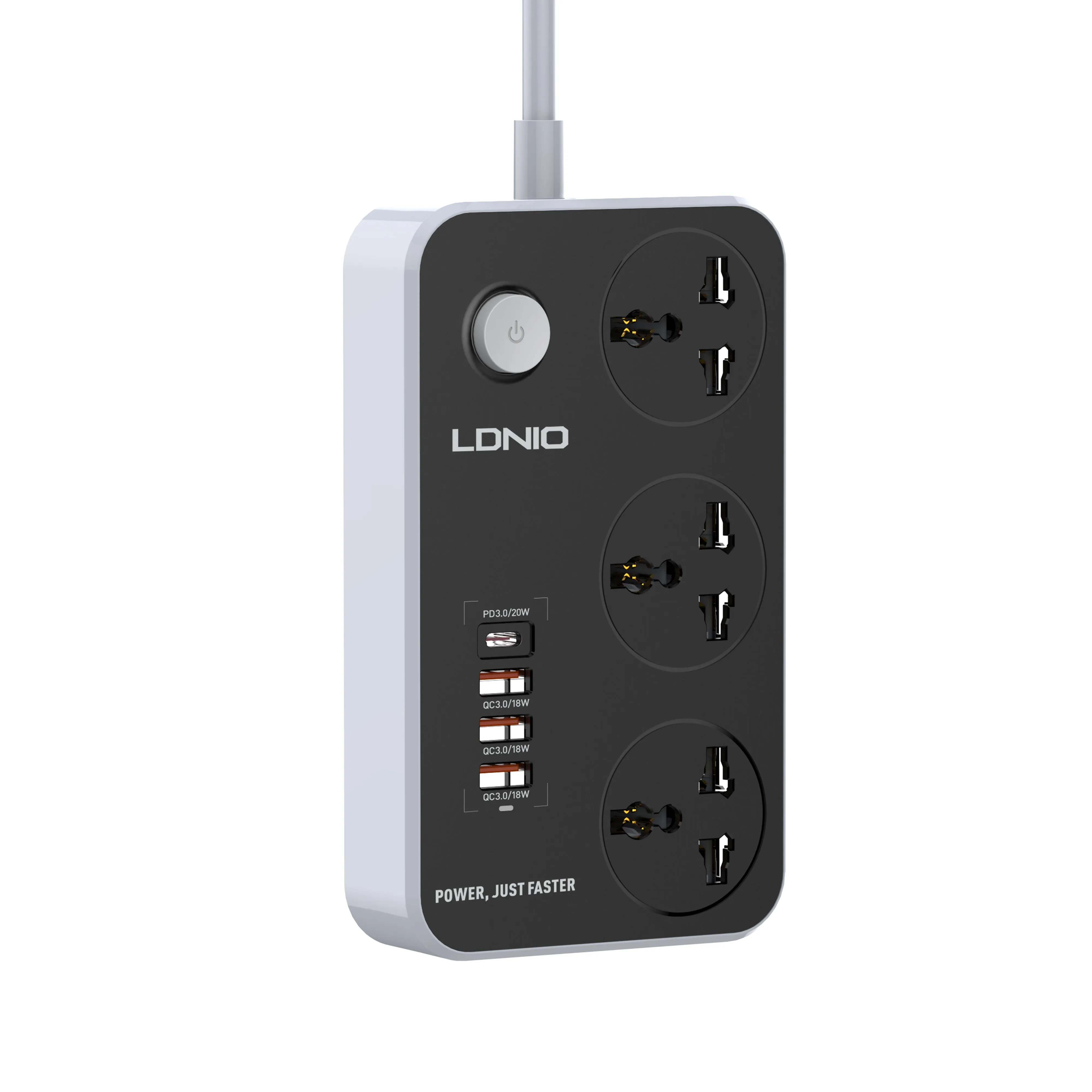 LDNIO Super Fast Charging Power Strip With 3 USB Ports and Type-C Port