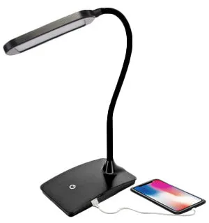 LED Flexible Desk Lamp with USB Charger - Ships Same/Next Day!