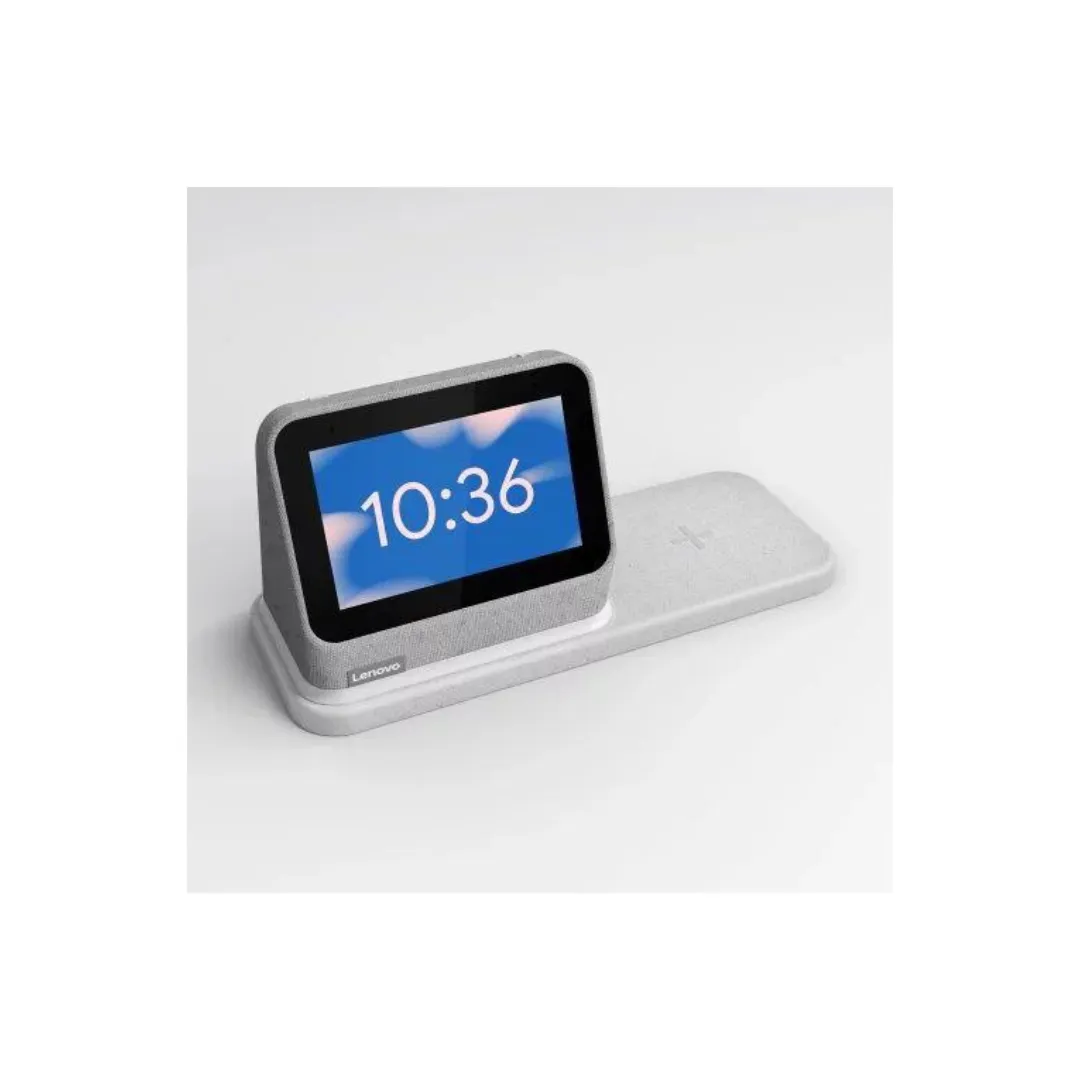 Lenovo Smart Clock 2 w/ Wireless Charging Dock (Heather Grey)