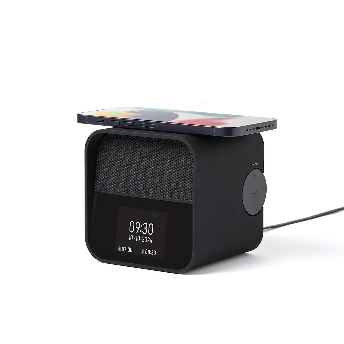 Lexon Oslo Dab & Fm Alarm Clock Radio / Bluetooth Speaker / Wireless Charger - Black