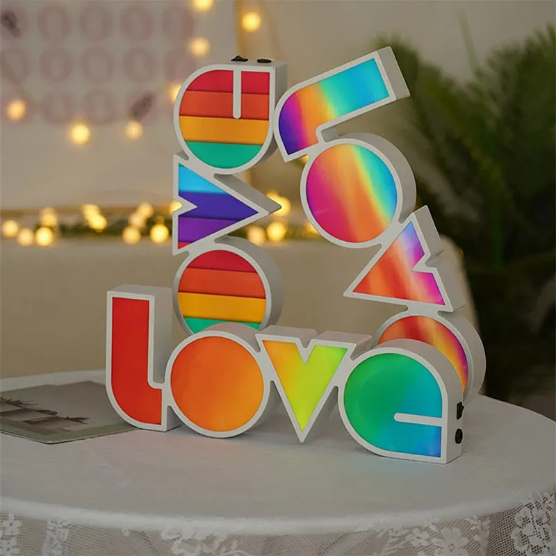 LOVE Letter LED Light Proposal Birthday Party Decoration