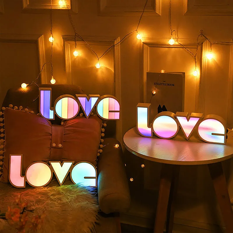 LOVE Letter LED Light Proposal Birthday Party Decoration