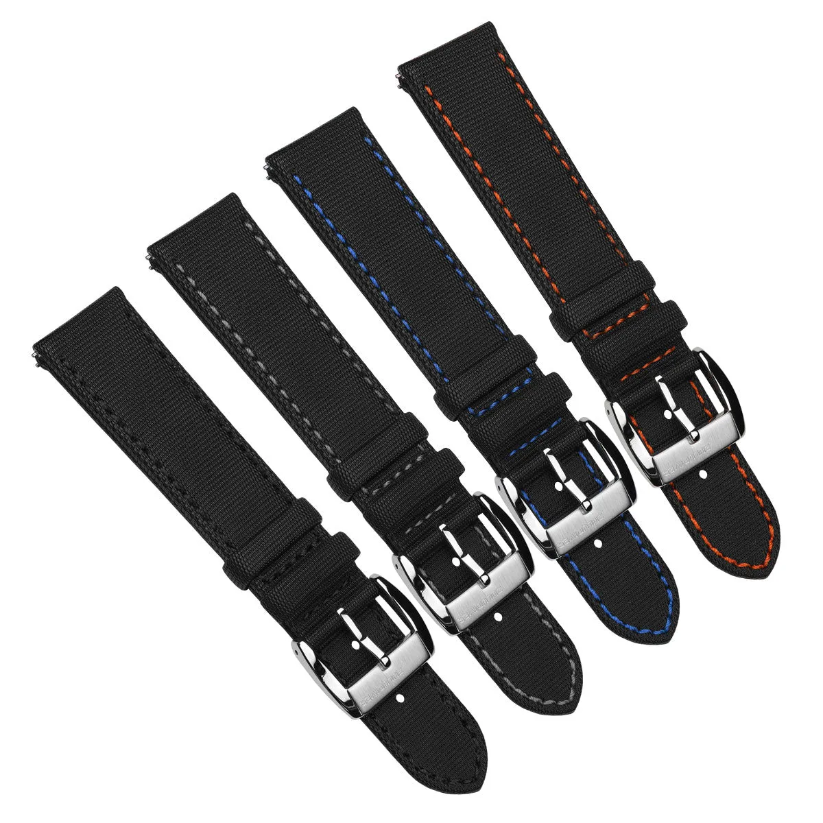 Maverick (MK II) Sailcloth Quick Release Waterproof Watch Strap - Black