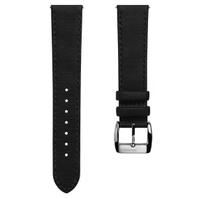 Maverick (MK II) Sailcloth Quick Release Waterproof Watch Strap - Black