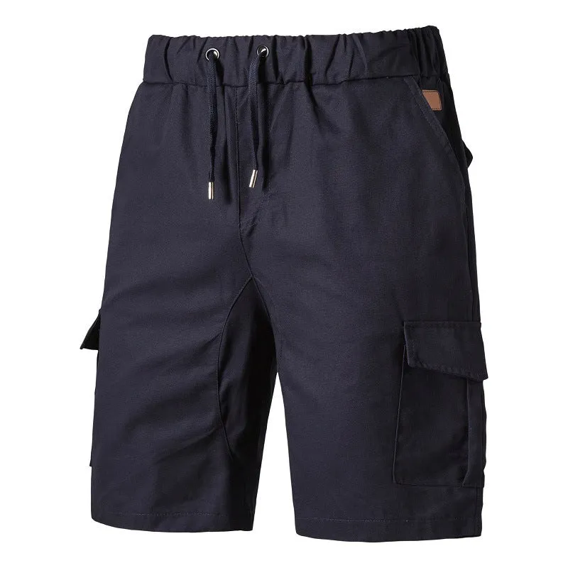 Mens Cotton Summer Lace Up Elasticated Shorts with Pockets