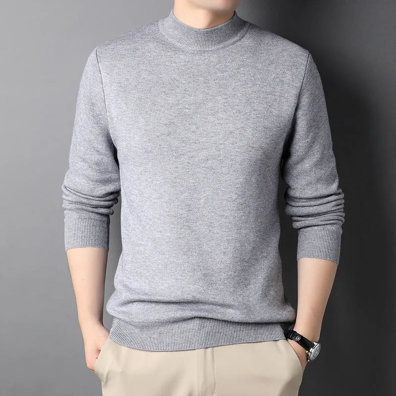 Men's Thick Round Neck Warm Sweater for Autumn Winter