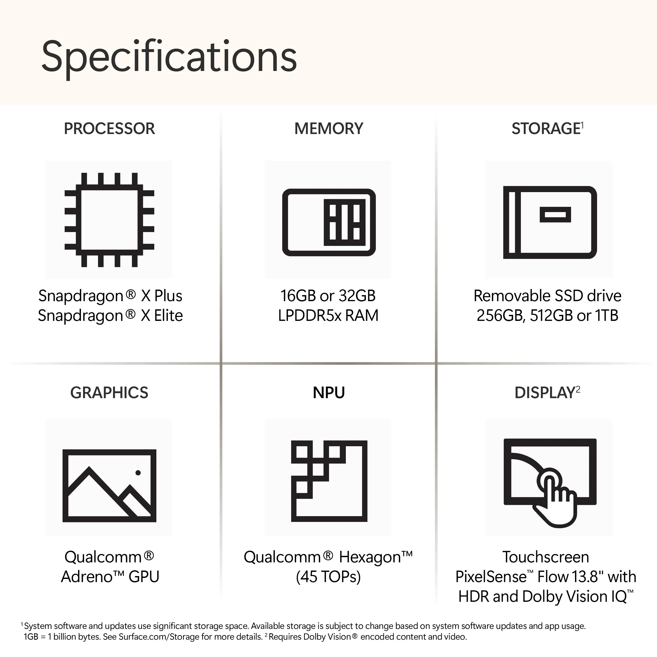 Microsoft Surface Laptop 7 | Copilot  PC | 13" LCD Touchscreen | Snapdragon® X Plus | 16GB Memory | 256GB/512GB SSD