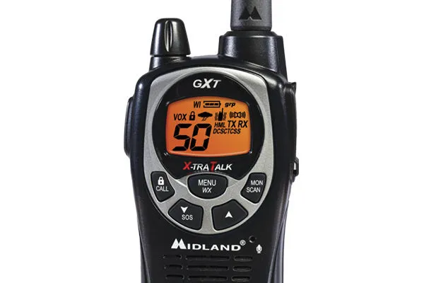 Midland GXT1000VP4 2.8-Watt AC/12V-Rechargeable GMRS Radio (Pair)