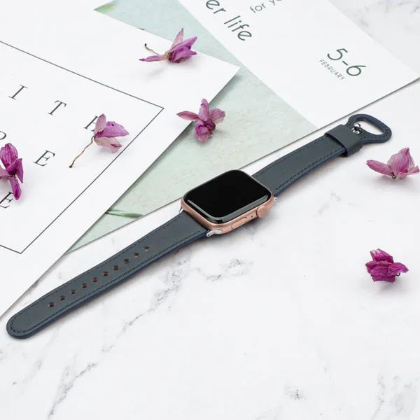 Midnight Blue Genuine Leather Apple Watch Band 午夜藍真皮Apple 錶帶 (KCWATCH1144)