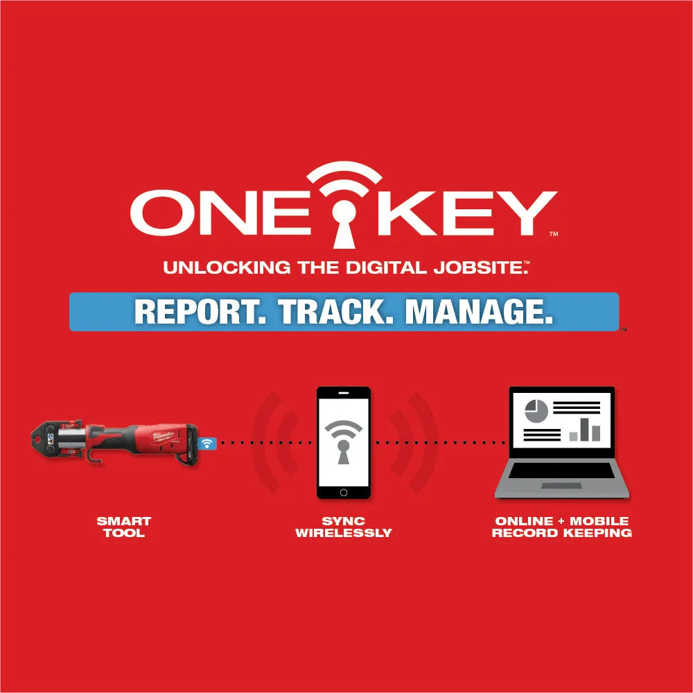 Milwaukee 2922-22 M18 18V FORCE LOGIC Press Tool w/ ONE-KEY w/ 1/2"-2" CTS Jaws