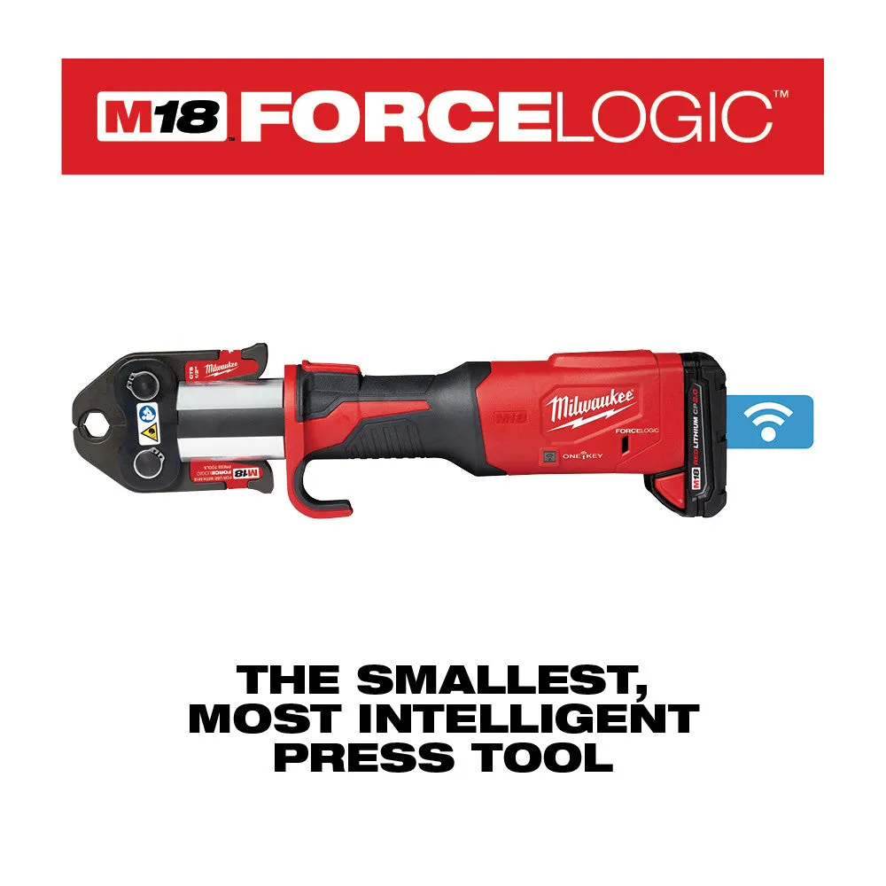 Milwaukee 2922-22 M18 18V FORCE LOGIC Press Tool w/ ONE-KEY w/ 1/2"-2" CTS Jaws