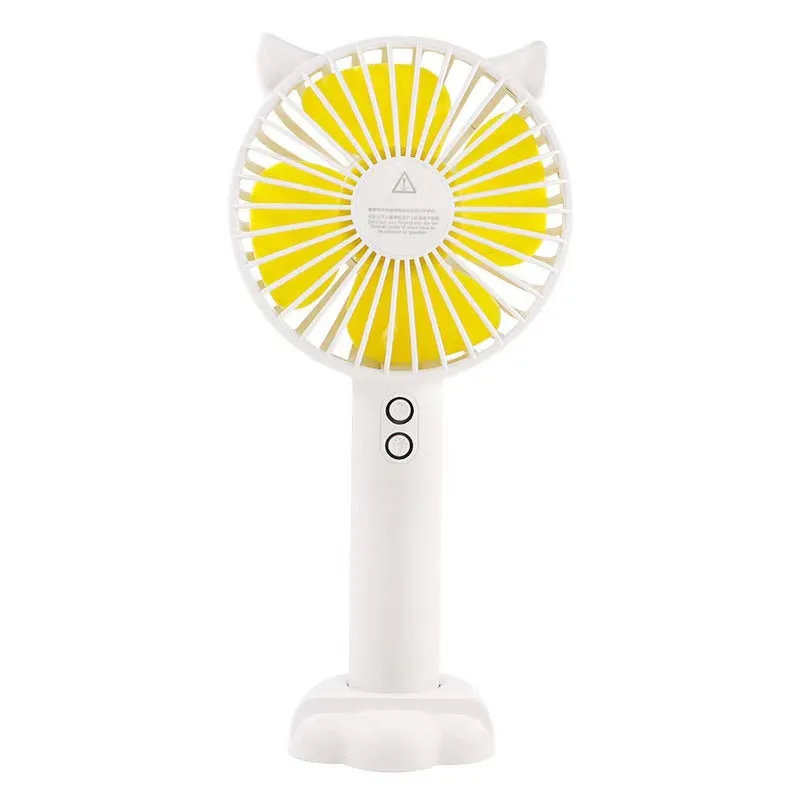 Mini Fan Hanging Neck USB Handheld Portable Charging Student Dormitory Desktop Night Light Noiseless Electric Fan