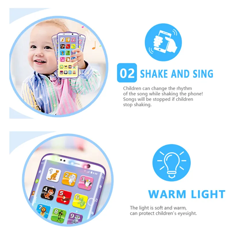 Music Sound Light Simulation Children Smart Phone Toy