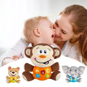 Musical Animal Plush Toys with Flashing Light for Babies