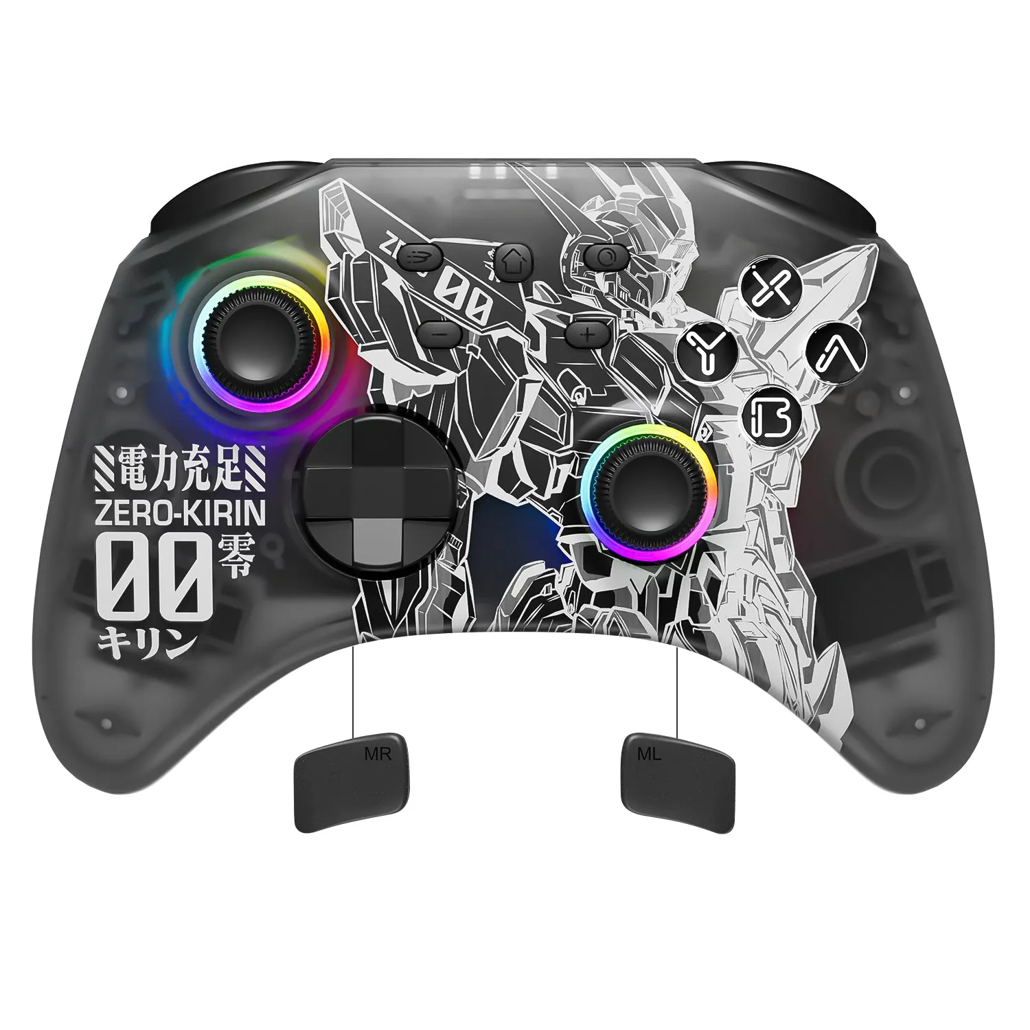 Mytrix Zero-Kirin Wireless Pro RGB Controller with Programmable Back Buttons and Turbo, for Nintendo Switch, PC, Android & iOS