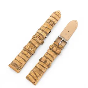 Natural cork strap with stripes E-022-20