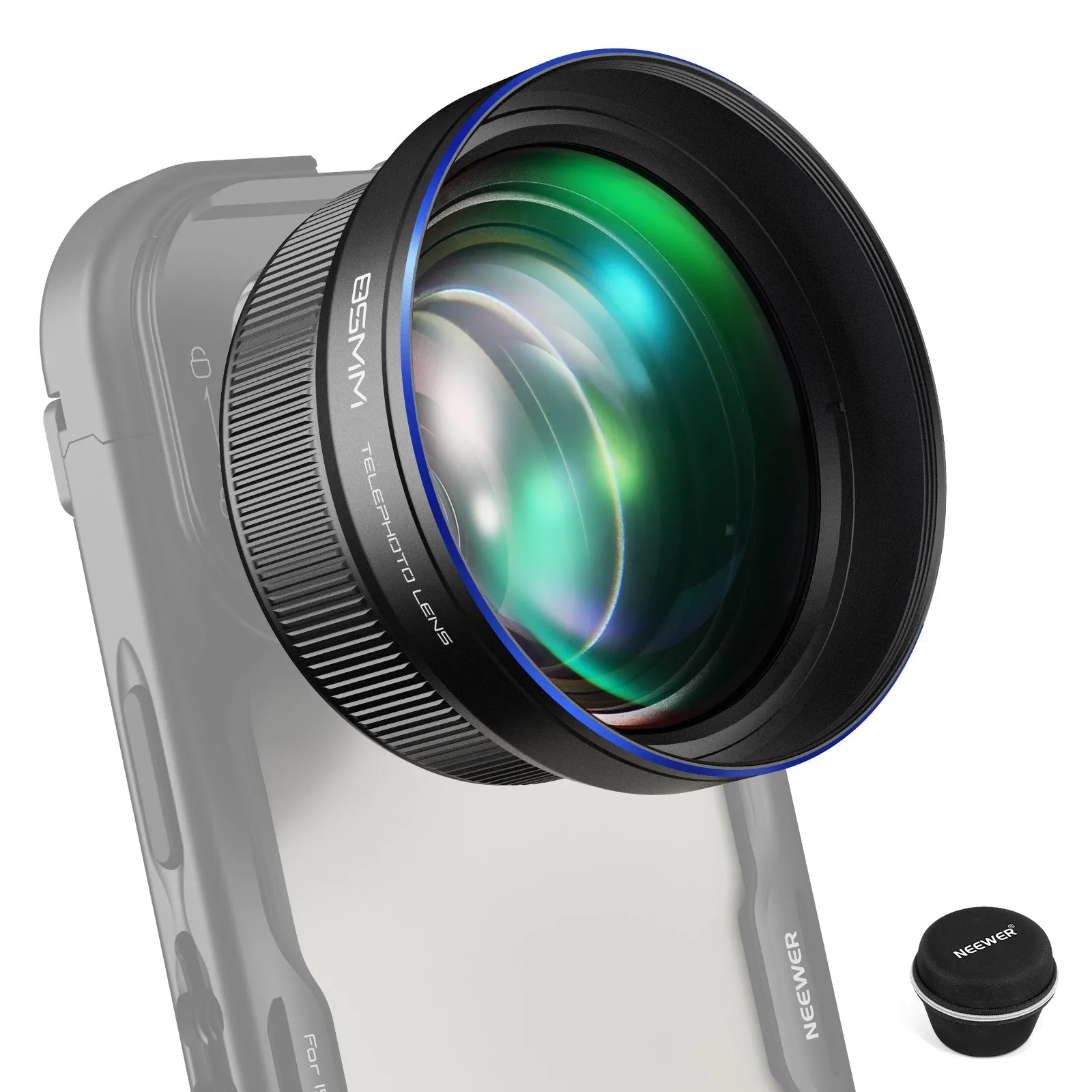 NEEWER LS-59 85MM HD Telephoto Lens for Phone Cage Case with 17mm Lens Thread