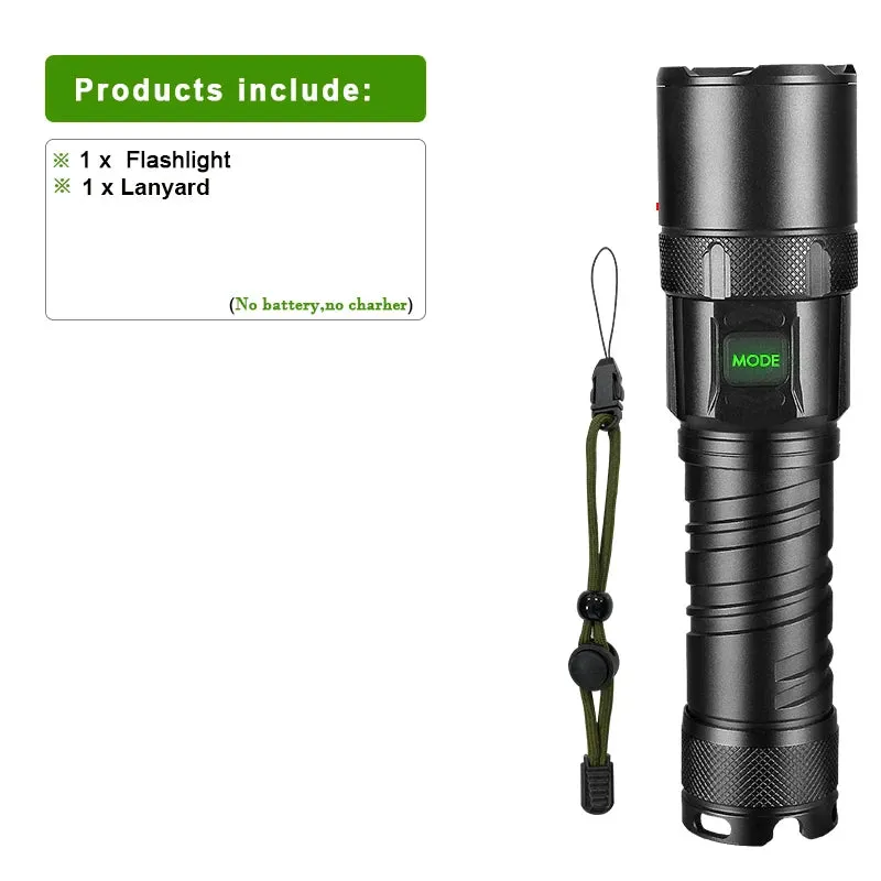 New XHP199 Powerful LED Flashlight XHP160 XHP90 Rechargeable Torch Light High Power Flashlight 26650 USB Waterproof Camping Lamp