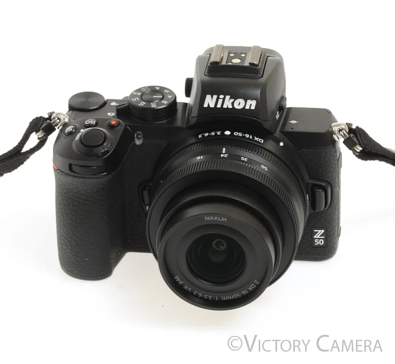 Nikon Z50 20.9MP Mirrorless Camera w/ 16-50mm Zoom Lens   2 Batteries -Clean-