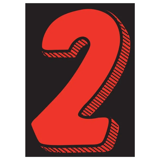 Number Window Stickers - Red & Black Car Dealer Number Stickers - Durable, Weatherproof Vinyl with Easy On/Off Adhesive - Back Slit for Seamless Installation - 7-1/2"