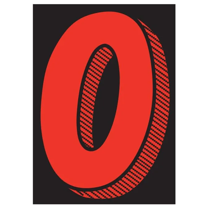 Number Window Stickers - Red & Black Car Dealer Number Stickers - Durable, Weatherproof Vinyl with Easy On/Off Adhesive - Back Slit for Seamless Installation - 7-1/2"