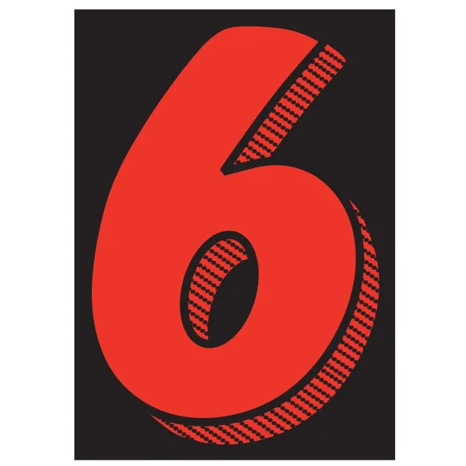 Number Window Stickers - Red & Black Car Dealer Number Stickers - Durable, Weatherproof Vinyl with Easy On/Off Adhesive - Back Slit for Seamless Installation - 7-1/2"