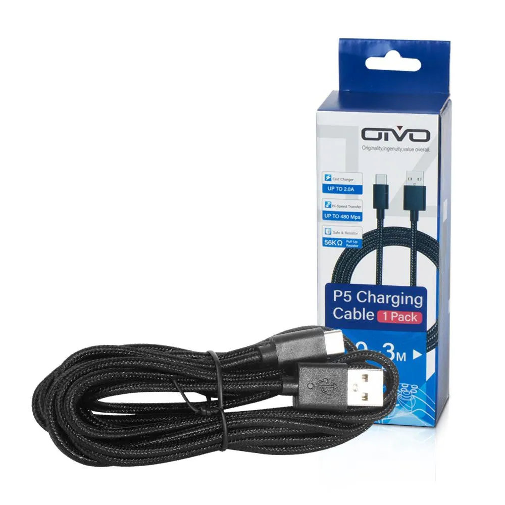 OIVO 3M Extra Long Cable Charger for PS5