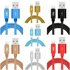 PBG XL 10FT Charger Compatible for Iphone Cable's  Nylon Woven -iPhone Charger Cable