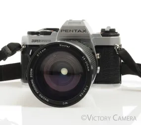 Pentax Super Program 35mm Film Camera w/ 28-210mm Zoom Lens -New Seals- [EX ]