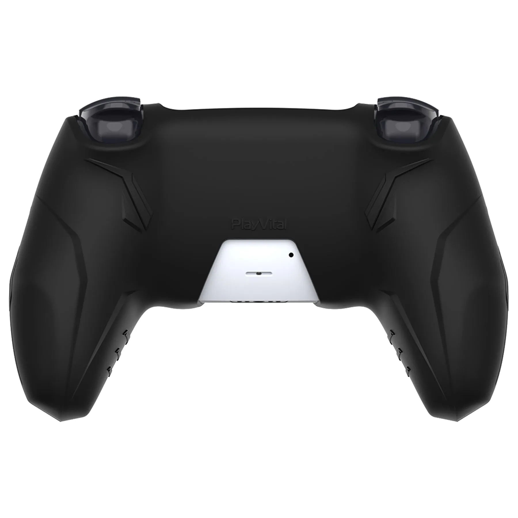 PlayVital 2 Set Futuristic CyberMech Design Silicone Case with Thumb Grips for PS5 Wireless Controller, Compatible with PS5 Official Charging Dock - Black - CHXPFP006