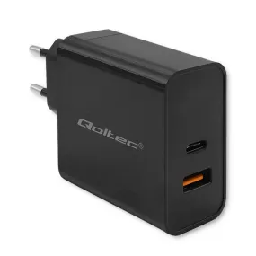 Qoltec Super Quick Pd Charger | 1Xusb-C | 1Xusb | 90W | 5-20V | 2.4-4.35A |  Black