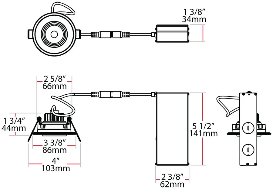 RAB 8W LED 3" Canless Gimbal Downight 27K/30K/40K