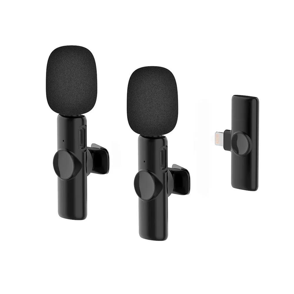 Rechargeable Wireless Mini Plugged-in Microphone Lapel with Clip