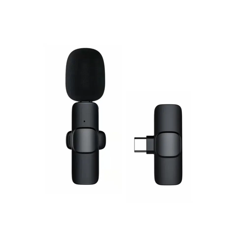 Rechargeable Wireless Mini Plugged-in Microphone Lapel with Clip