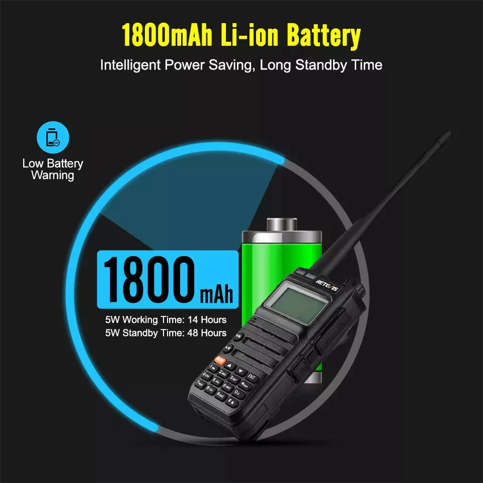 Retevis RA685 Walkie Talkie Ham Two-way Radio Stations Long Range Walkie-talkies Profesional UHF VHF USB Type C Charger 5W