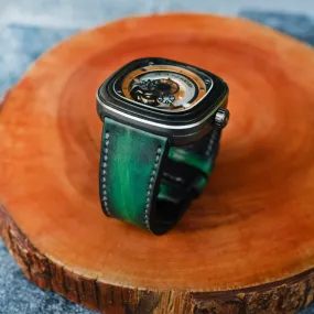 SevenFriday Green Leather Straps