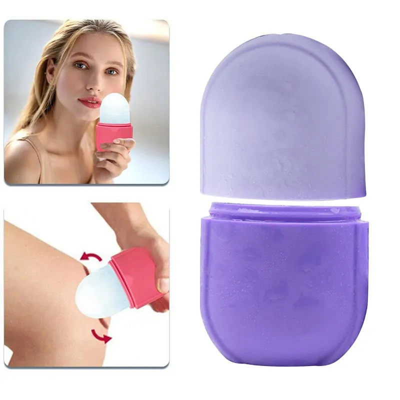 Silicone Cooling Ice Massage Cups Cold Face Massager Roller Tool