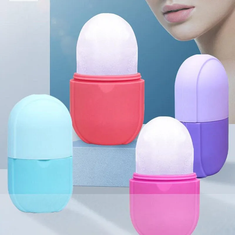 Silicone Cooling Ice Massage Cups Cold Face Massager Roller Tool